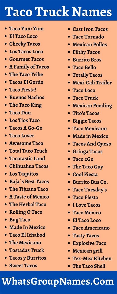 491+ Taco Truck Names To Grab Attention Of Food Lover