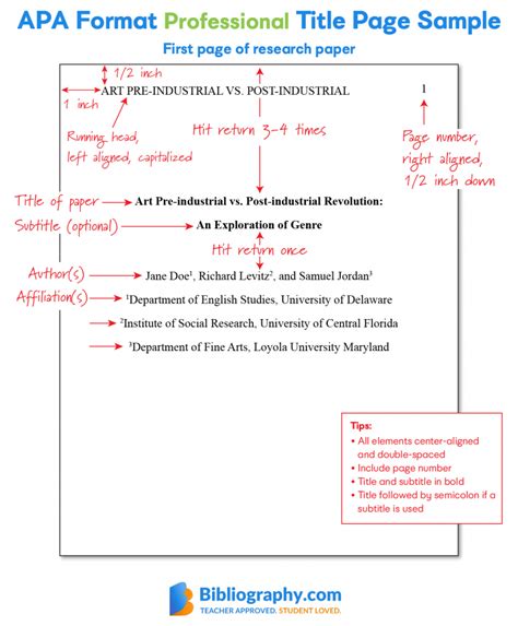 APA Title Page Elements and Format | Bibliography.com