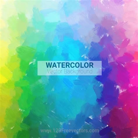 Abstract Rainbow Watercolor Background