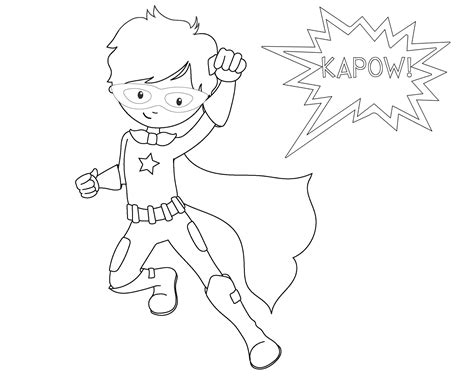 Free Printable Superhero Coloring Sheets for Kids - Crazy Little Projects