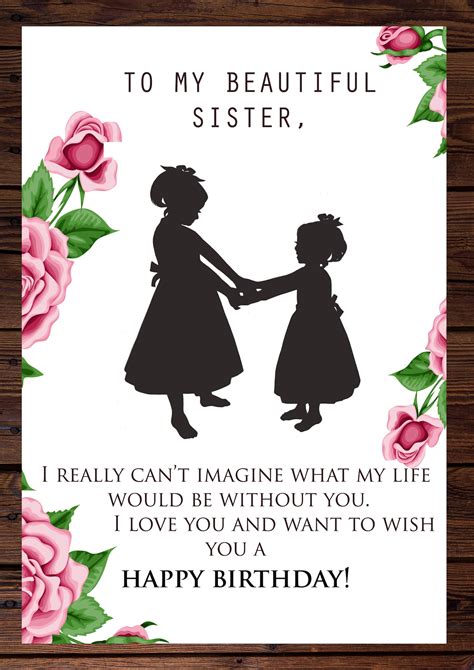 5 best images of sister birthday cards to print free printable free ...