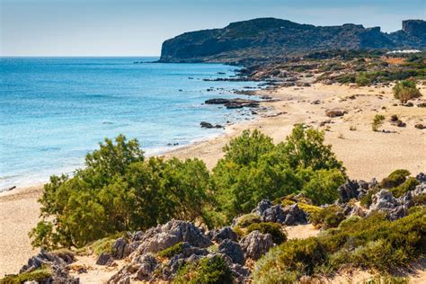 Falassarna Beach on Crete Island, Greece Stock Image - Image of sand ...