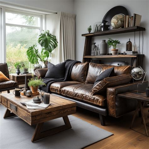 20 Dark Brown Couch Living Room Ideas With Leather & More Examples ...