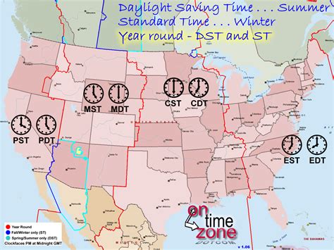 Printable Us Time Zone Map United States