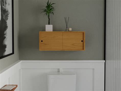 Cherry Floating Storage Cabinet – Krovel Furniture Co.