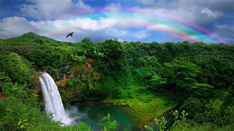 Rainbow Waterfall Wallpapers - 4k, HD Rainbow Waterfall Backgrounds on ...