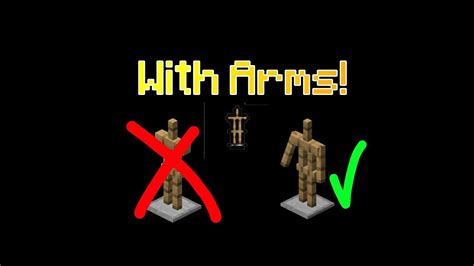 How to make Armor Stand with Arms without Mod!! - YouTube