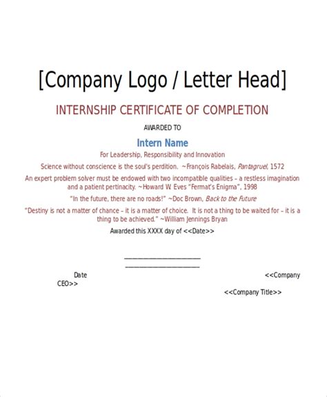 14+ Free Certificate Of Internship Templates | Professional Samples in ...