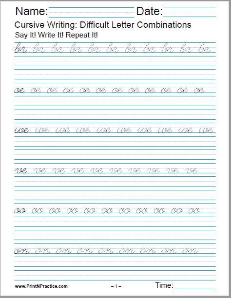 Cursive Words Worksheets Free Printable - FREE PRINTABLE TEMPLATES