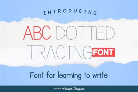 Abc Dotted Tracing Font by Beast Designer · Creative Fabrica