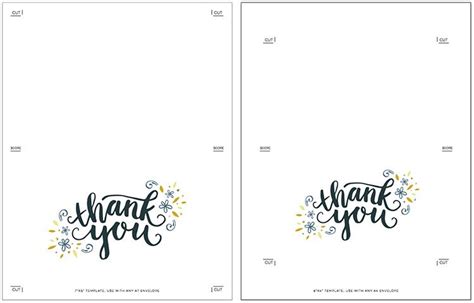 Freebie: Printable Thank You Card | Card templates printable, Printable ...