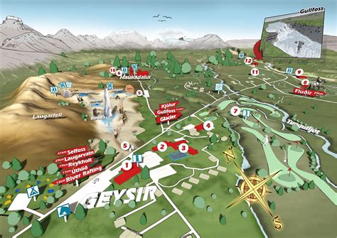 Map of Geysir Local | River Rafting, City Photo