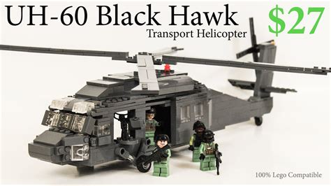 Lego UH-60 Black Hawk Helicopter Modern Warfare Battlefield Brickarms ...