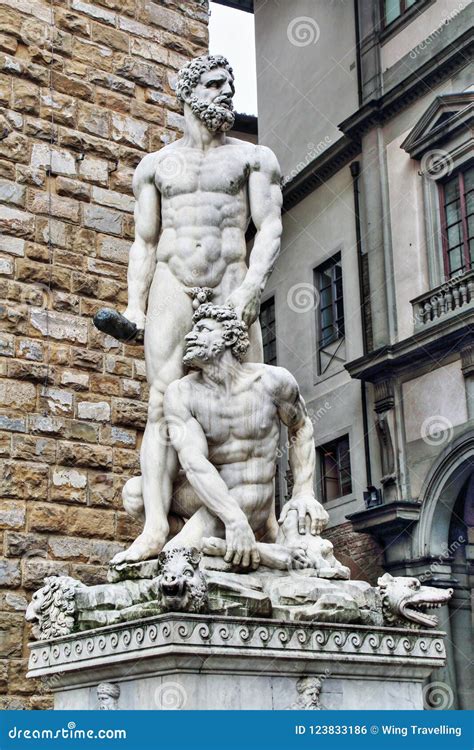 Statues in Piazza Della Signoria, Italy Stock Photo - Image of ...