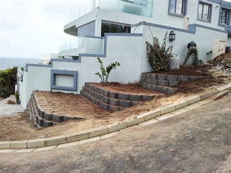 DVC Civil Construction: Decorative Terraced Retaining Wall