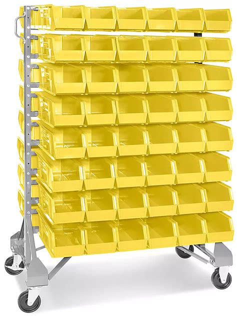 Standard Mobile Stackable Bin Organizer - 15 x 5 1/2 x 5" Yellow Bins H ...