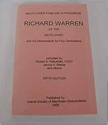 Richard Warren of the Mayflower and His Descendants for Four ...