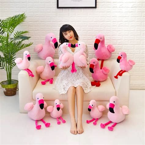 Pink Flamingo Plush Toy 30CM Pink Stuffed Animals Stuffer For Home ...