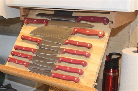 Undercabinet Knife Holder | Etsy | Knife holder, Kitchen design diy ...