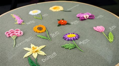 Simple Embroidery Flowers | Best Flower Site