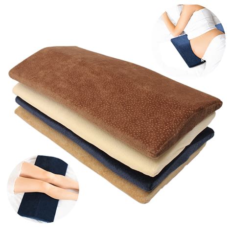 Lumbar Pillow for Sleeping Back Pain Memory Foam Sleeping Waist Back ...