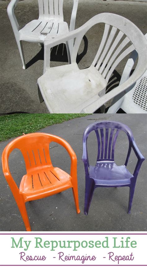 spray paint plastic chairs