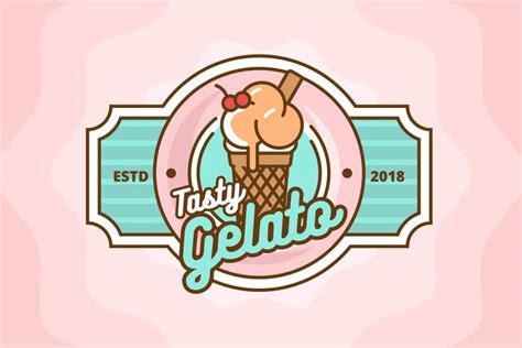 Ice Cream Shop Logo 181853 Vector Art at Vecteezy