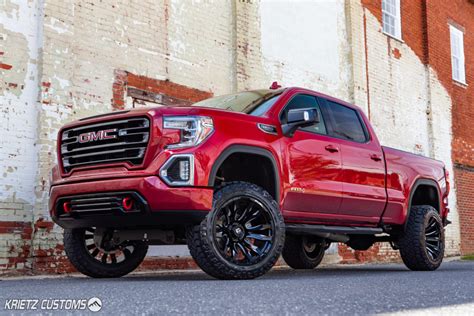 Lifted 2019 GMC Sierra 1500 AT4 with 22×12 Fuel Blitz Wheels and 4 inch ...