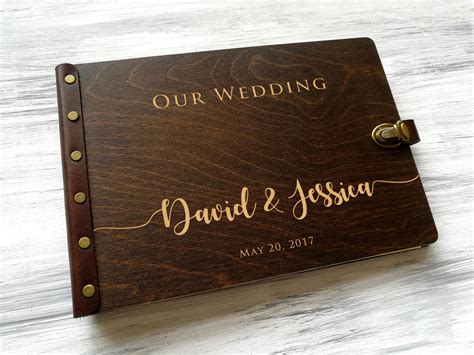 Wedding Photo Album Wood Photo Album Personalized Photo Album | Etsy