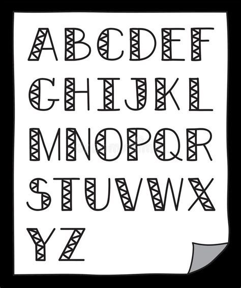 A To Z Alphabet Fonts Styles Stock Vector - Illustration of drawing ...