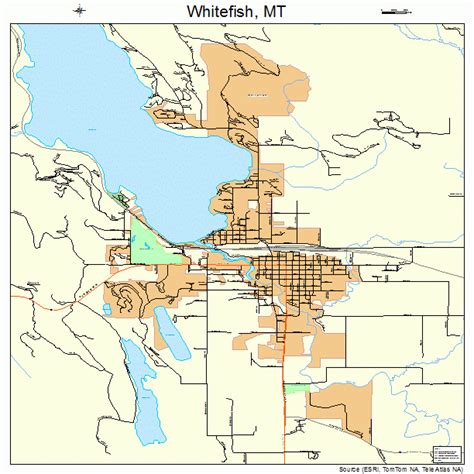 Whitefish Montana Street Map 3079825