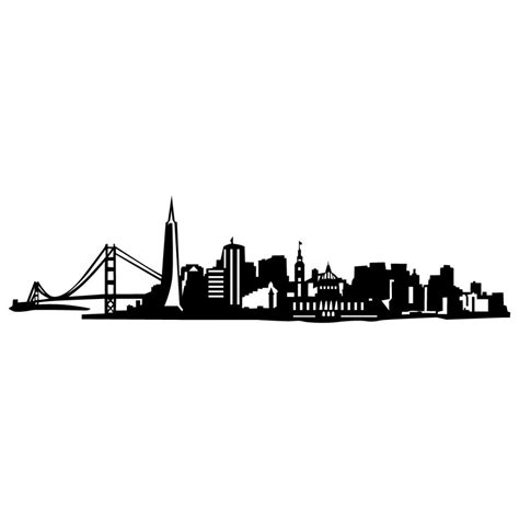 San Francisco Skyline Silhouette at GetDrawings | Free download