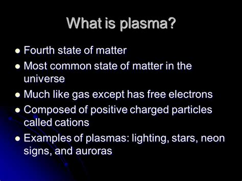 Plasma Matter Examples