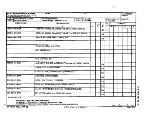 Da Form 2062 Fillable Pdf - Printable Forms Free Online