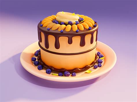 Blueberry cake by sophie tsankashvili on Dribbble