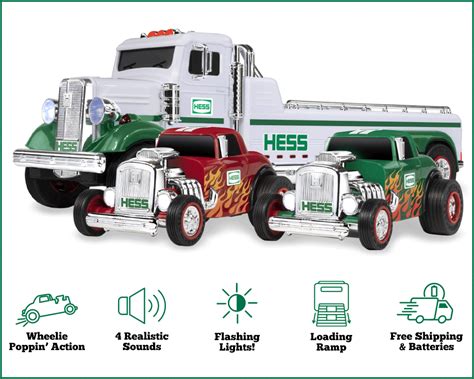 3-in-1 Hess Flatbed Truck with Hot Rods On Sale Now - Hess Toy Truck