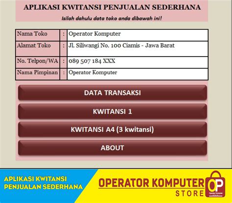 Aplikasi Kwitansi Penjualan Dengan Microsoft Excel | Lazada Indonesia