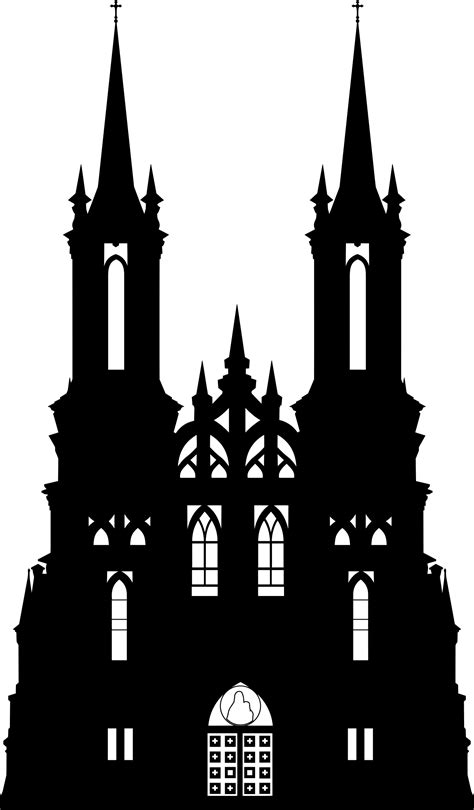 Clipart - Gothic Castle Silhouette