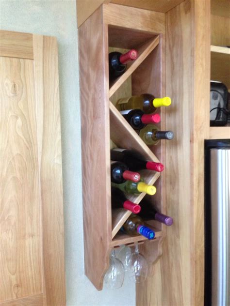 Wine rack in kitchen. | Wine rack, Home projects, Kitchen remodel