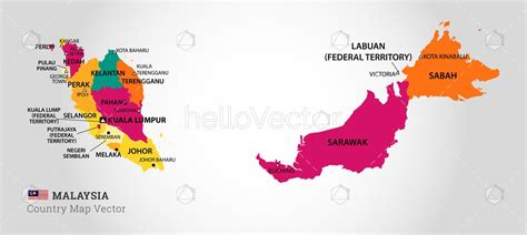 Detailed Map Of Malaysia - Vector Illustration - Download Graphics ...