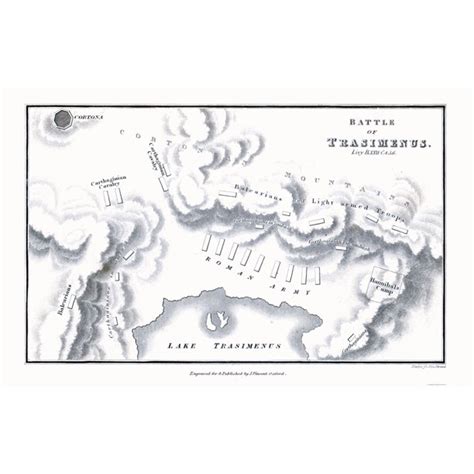 Battle of Lake Trasimene - Italy - Oxford 1828 - 36.35 x 23 - Walmart ...