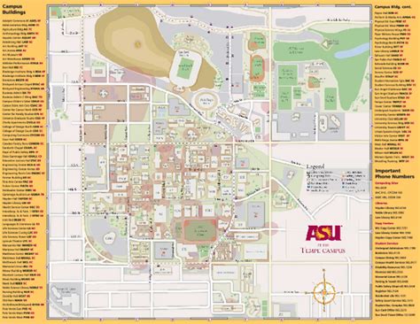 Asu Tempe Campus Map - Map Of Staten