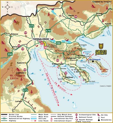 Thessaloniki Tourist Map - Macedonia Airport • mappery