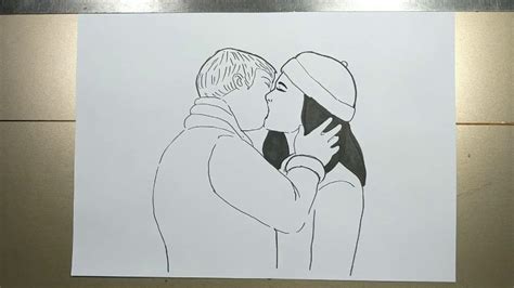 How To Draw People Hugging And Kissing