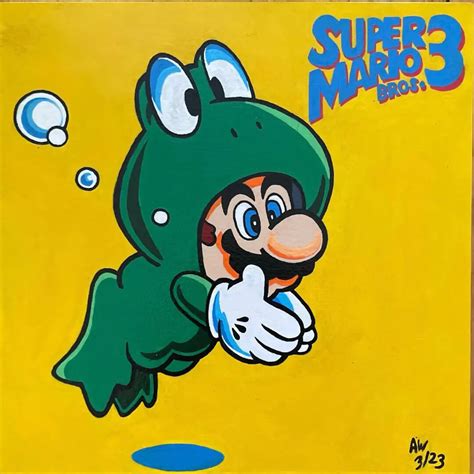 ArtStation - Super Mario Bros. 3 Wood Panel Series No. 4 (Frog Mario)