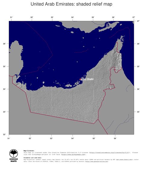 Map United Arab Emirates; GinkgoMaps continent: Asia; region: United ...