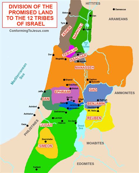 Map Of The Tribes Of Israel - Zoning Map