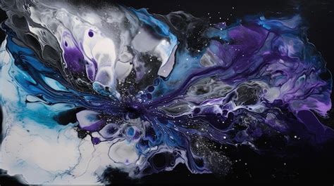 Premium AI Image | A painting of a purple and blue galaxy with the word ...