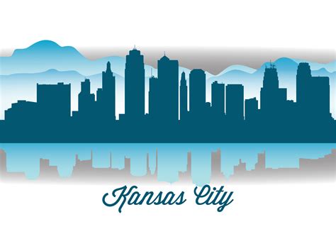 Kansas City Skyline Silhouette Illustration - Vector city illustration ...