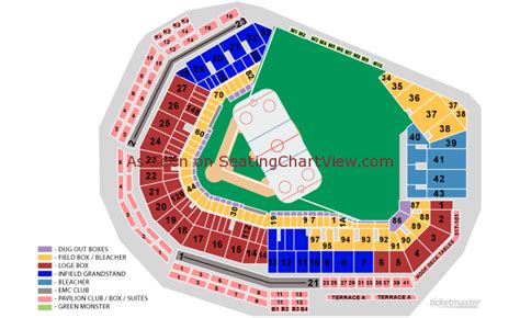 Fenway Park, Boston MA - Seating Chart View